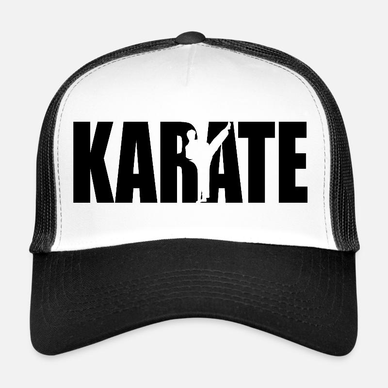 Classic Karate Design – Strength & Discipline - Trucker Cap - white/black