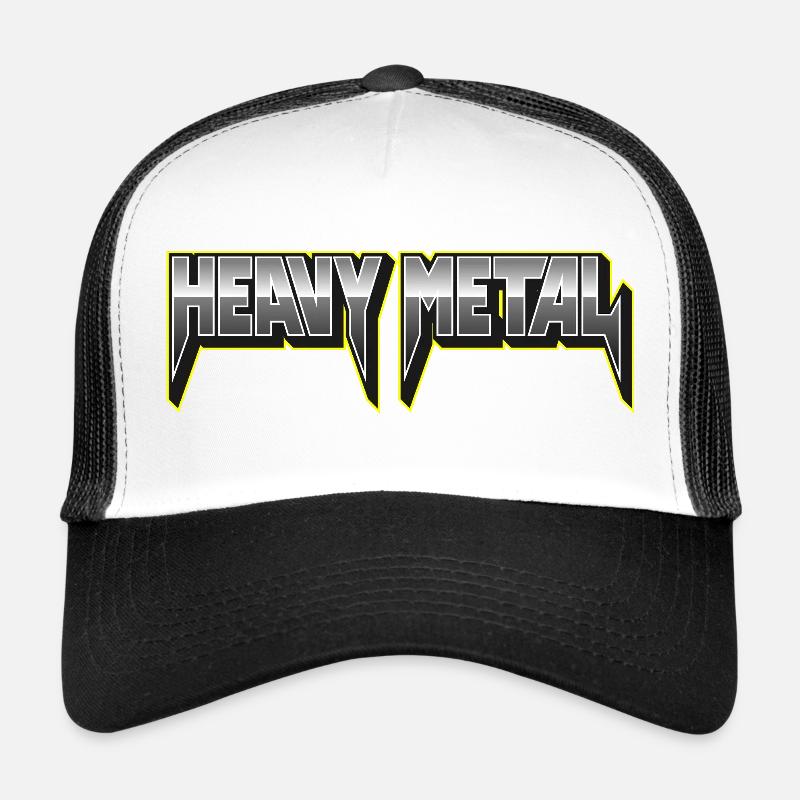 Logo typographique 3D Heavy Metal Casquette trucker 