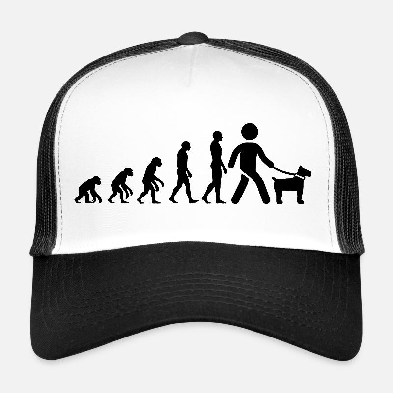 ÉVOLUTION : NÉ POUR CHIEN ! LES CHIENS ADORENT, PROMENEUR DE CHIENS Casquette trucker 
