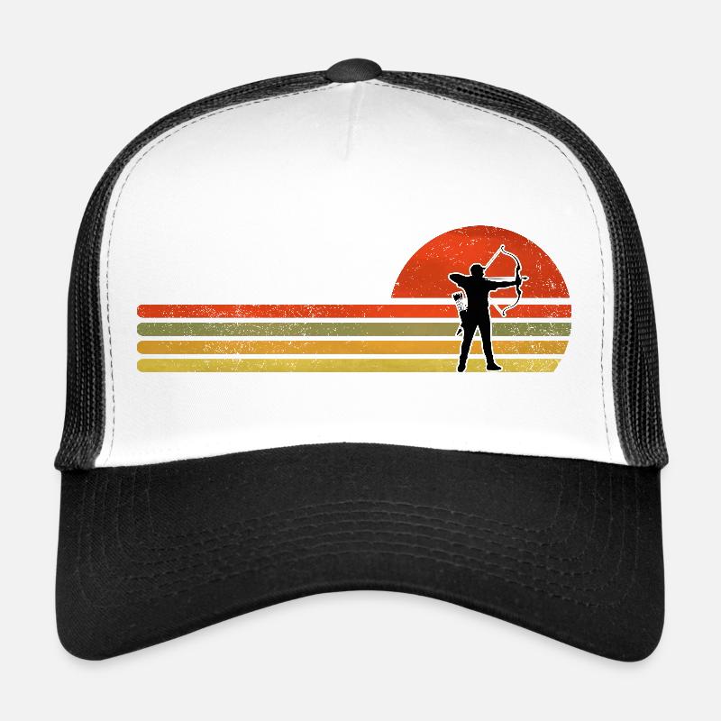 Silhouette rétro de Sunset Archer Casquette trucker 