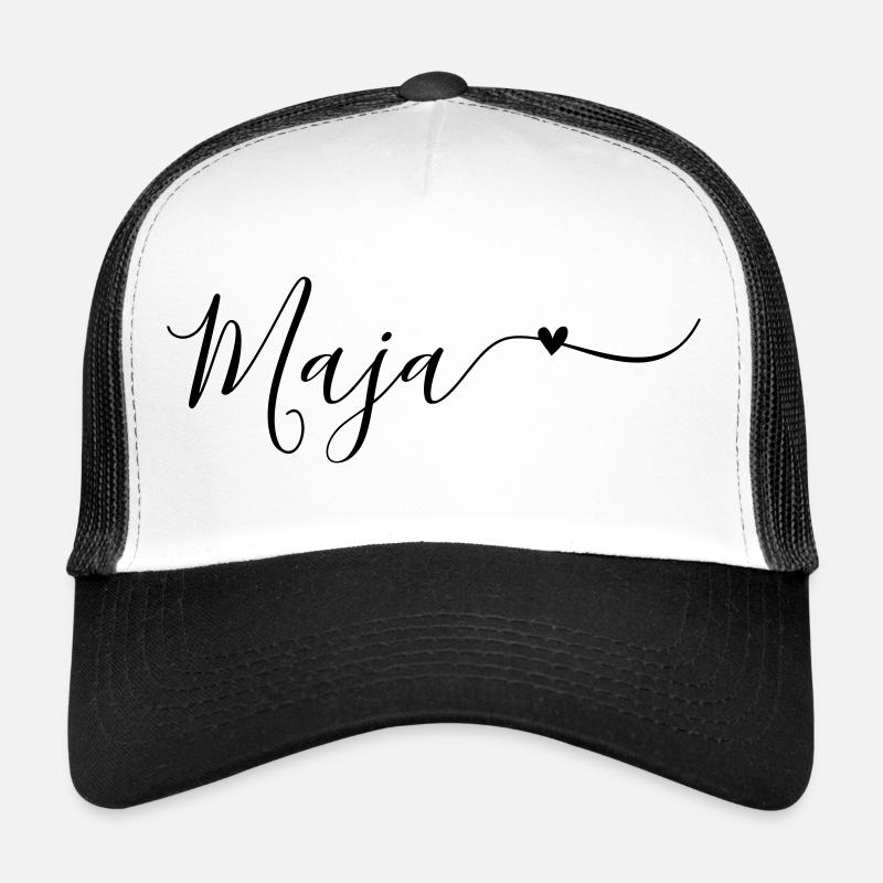 Prénom de Maja Prénom décoratif Casquette trucker 