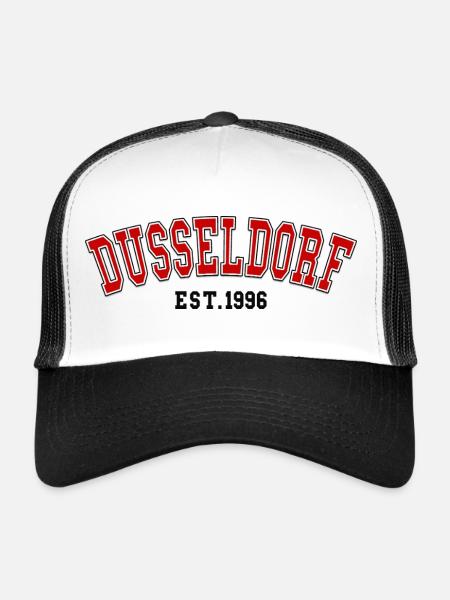 Düsseldorf gegründet 1996 - Trucker Cap - Weiß/Schwarz