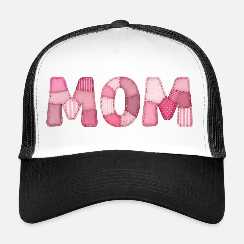 Motif de mère en patchwork rose de maman Casquette trucker 