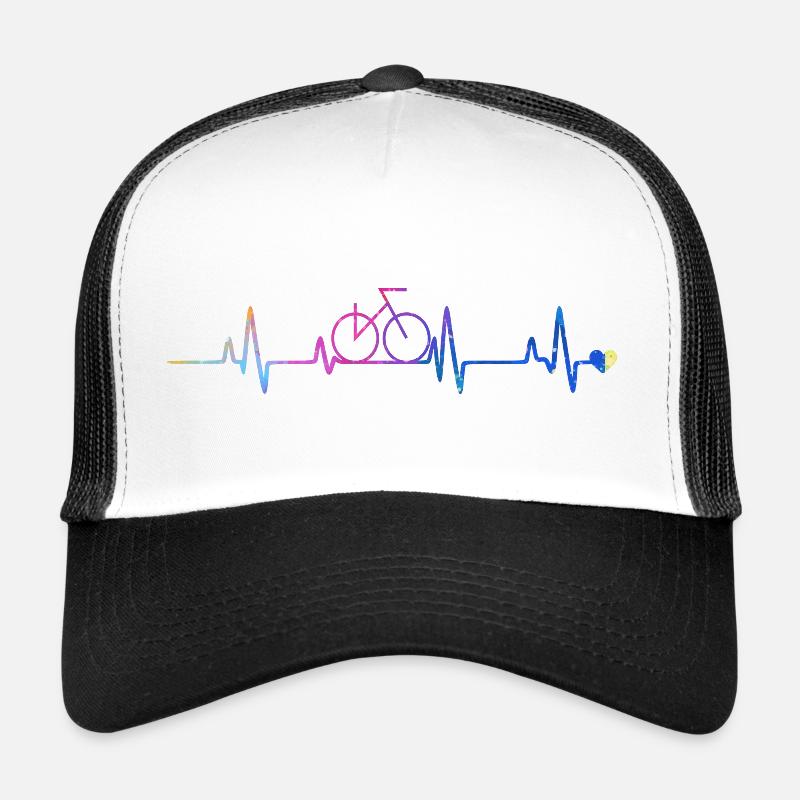 radfahrer - Trucker Cap - Weiß/Schwarz