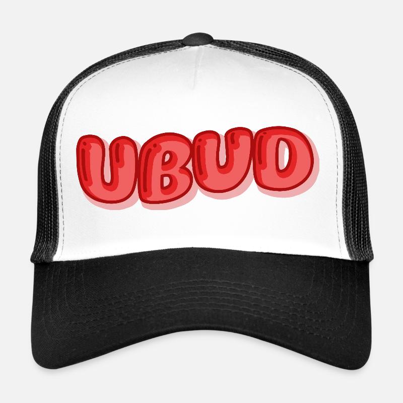 Ubud Bubble Schrift Design Trucker Cap