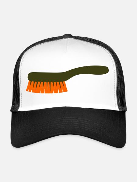 Mushroom Brush Tool Collector - Trucker Cap - white/black - Front