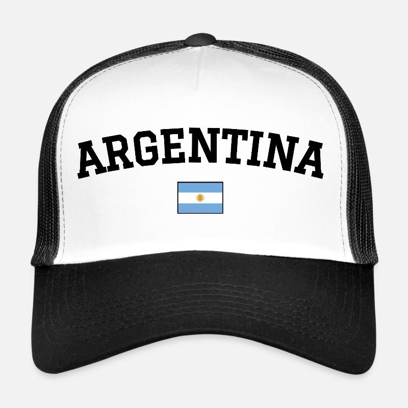 Drapeau argentin Noir Casquette trucker 