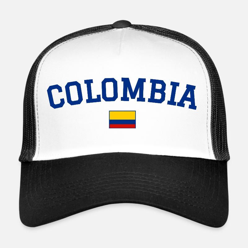 Drapeau de la Colombie Bleu Casquette trucker 
