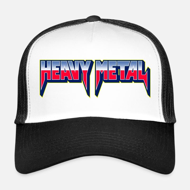 Logo typographique 3D Heavy Metal Casquette trucker 