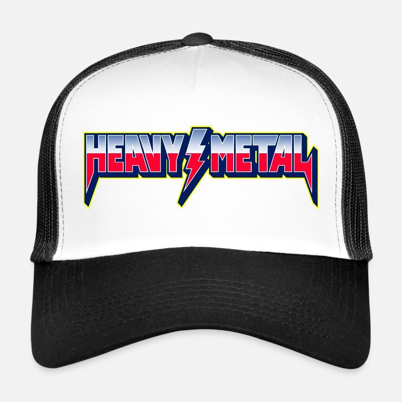 Logo de type 3D Heavy Metal avec éclairs Casquette trucker 
