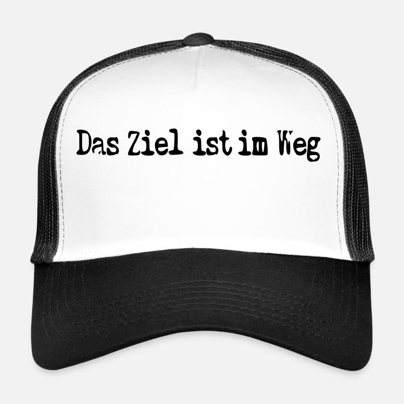 das ziel ist im weg - Trucker Cap - Weiß/Schwarz