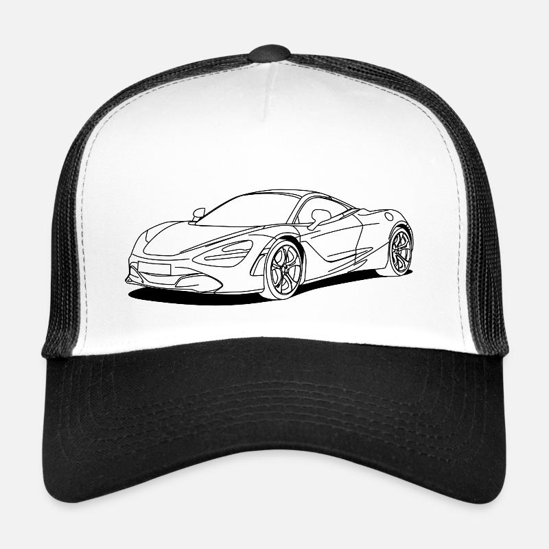 720s outline - Trucker Cap - white/black