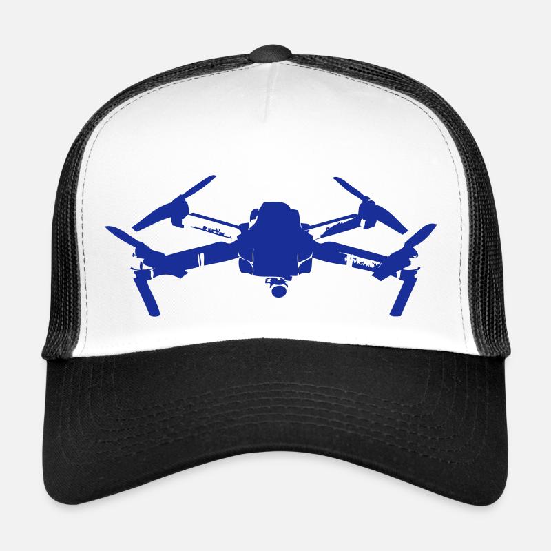 Drohne blau - Trucker Cap - Weiß/Schwarz