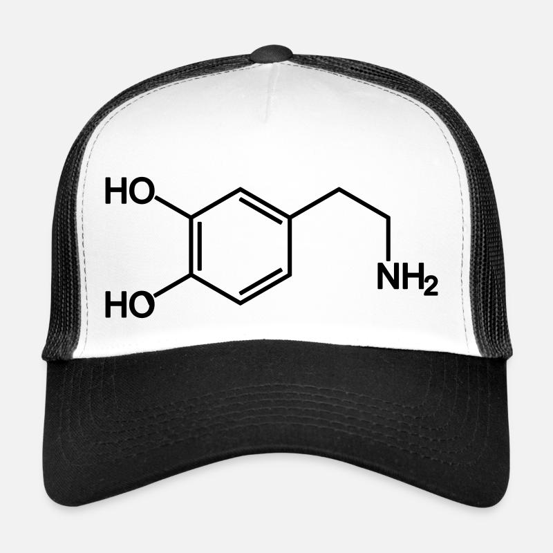 Dopamin / Glückshormon - Trucker Cap - Weiß/Schwarz