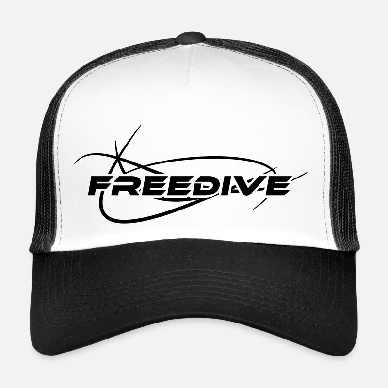 Freedive - Casquette trucker  - blanc/noir