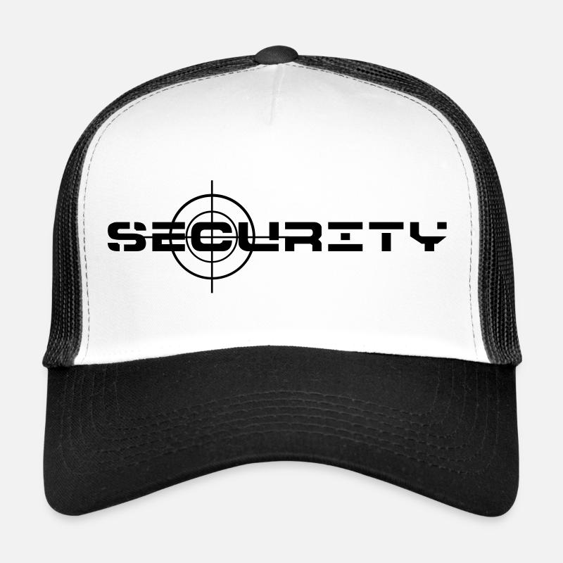 Security, Sicherheitsdienst, Objektschutz - Trucker Cap - Weiß/Schwarz