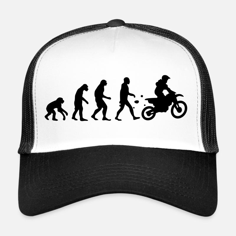 évolution motocross - Casquette trucker  - blanc/noir