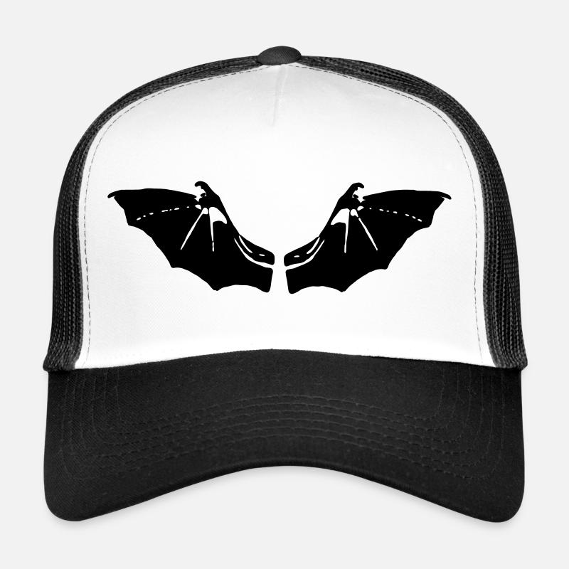 Fledermaus Flügel - Trucker Cap - Weiß/Schwarz