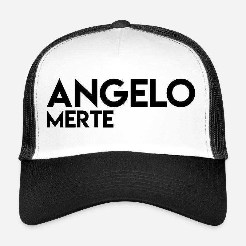 Angelo Merte Black on white - Trucker Cap - white/black