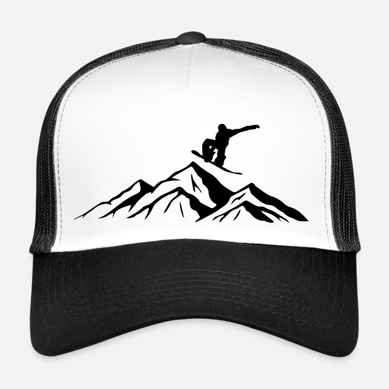 Snowboard Snowboarder - Trucker Cap - white/black