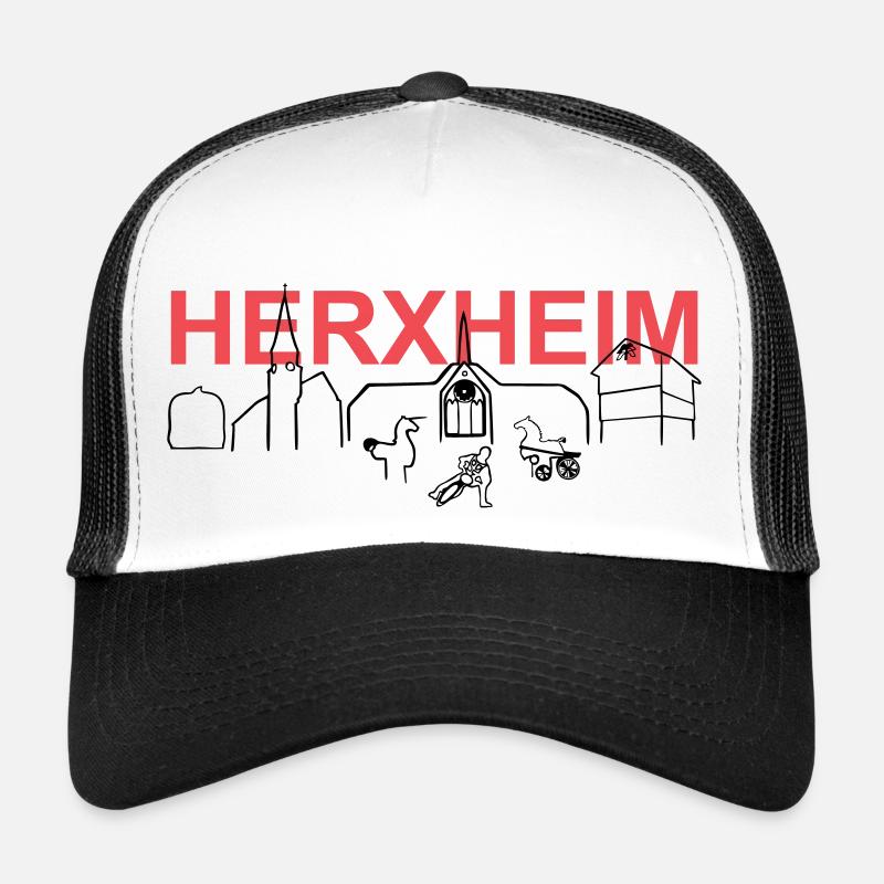 Herxheim Skyline - Trucker Cap - Weiß/Schwarz