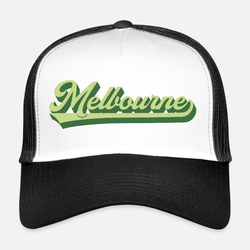 Lettrage rétro Melbourne Australie Casquette trucker 