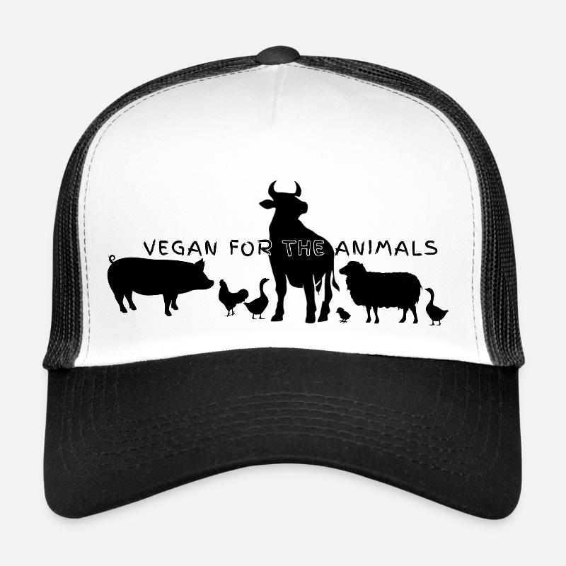 Vegan for the animals 4.0 - Trucker Cap - Weiß/Schwarz