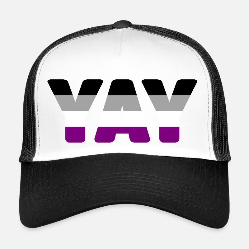 YAY Asexual - Trucker Cap - white/black