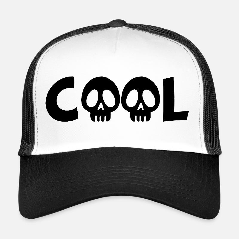 Crâne et cool (noir) Casquette trucker 