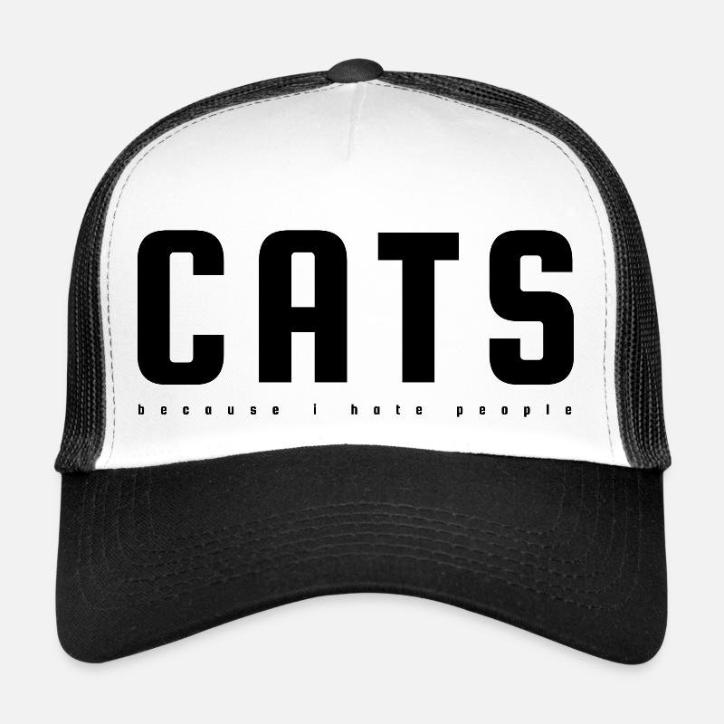 cats - Trucker Cap - Weiß/Schwarz