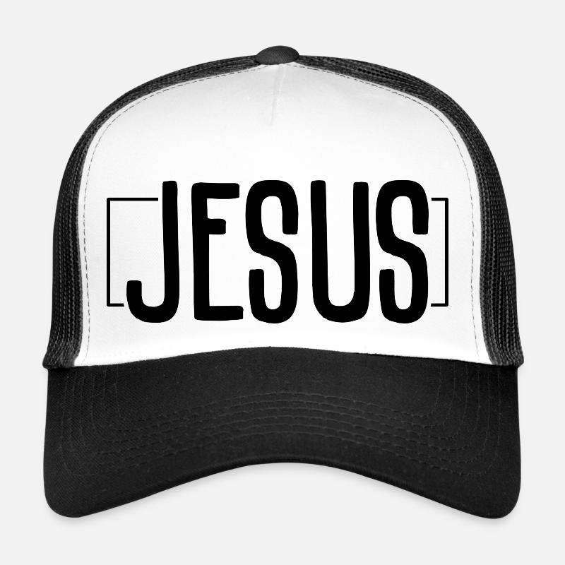 Jesus - Trucker Cap - Weiß/Schwarz