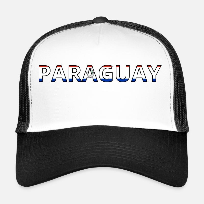 Flagge von Paraguay - Trucker Cap - Weiß/Schwarz