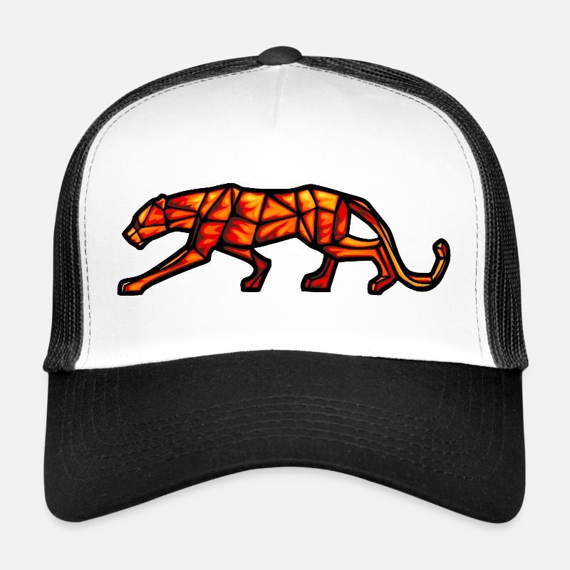 panthère design géométrique feu Casquette trucker 