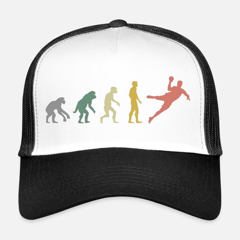 retro evolution handball Symbol Farben Sport Logo Trucker Cap