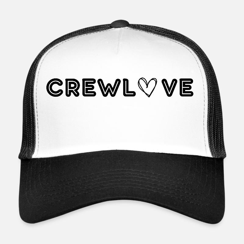 CREWLOVE - Trucker Cap - Weiß/Schwarz