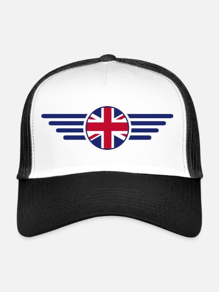 J’aime le Royaume-Uni, le style élégant - Casquette trucker  - blanc/noir - Devant