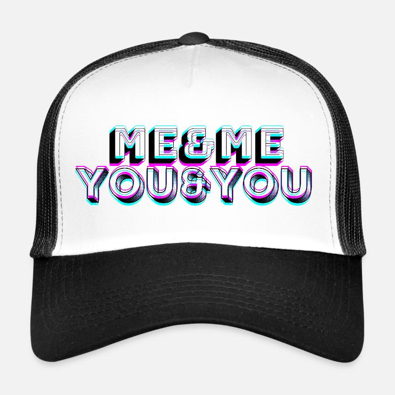 Moi&Moi, Toi&Vous, - Casquette trucker  - blanc/noir