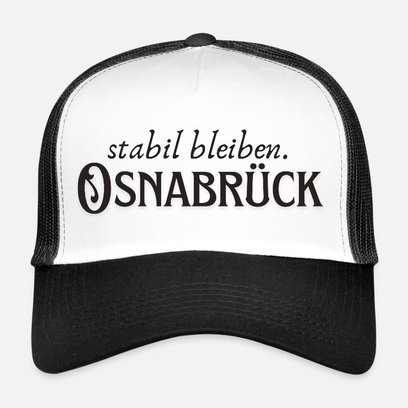 Stabil bleiben Osnabrück - Trucker Cap - Weiß/Schwarz