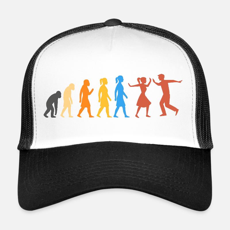 Swing Dance - The Highest Level of Evolution (2) - Trucker Cap - white/black