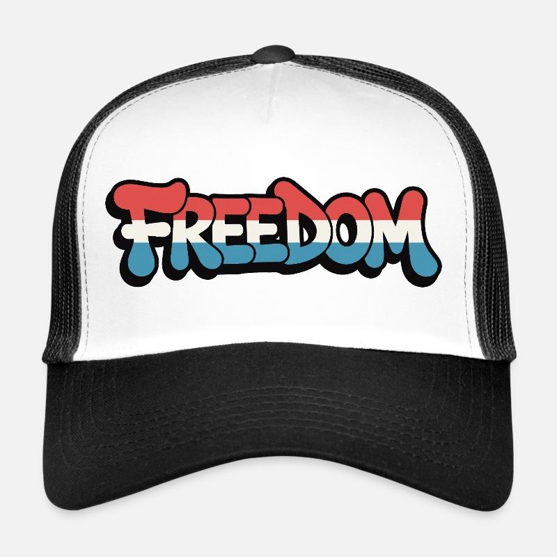 Conception de la Déclaration de Typographie de la Liberté Casquette trucker 