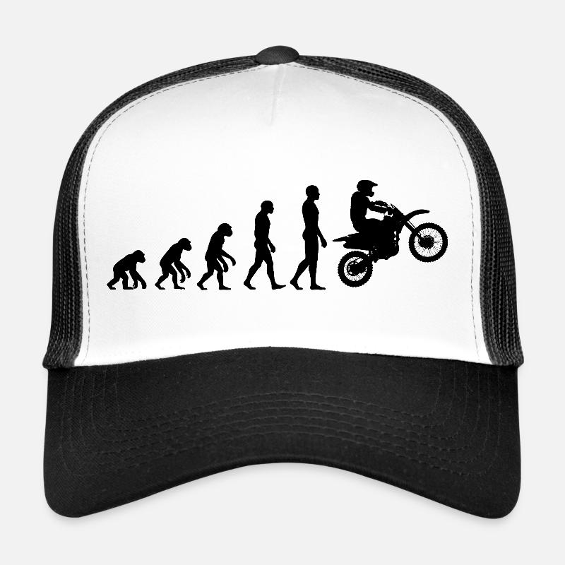 EVOLUTION ZUM MOTOCROSS HELDEN! JUMP-ACTION - Trucker Cap - Weiß/Schwarz