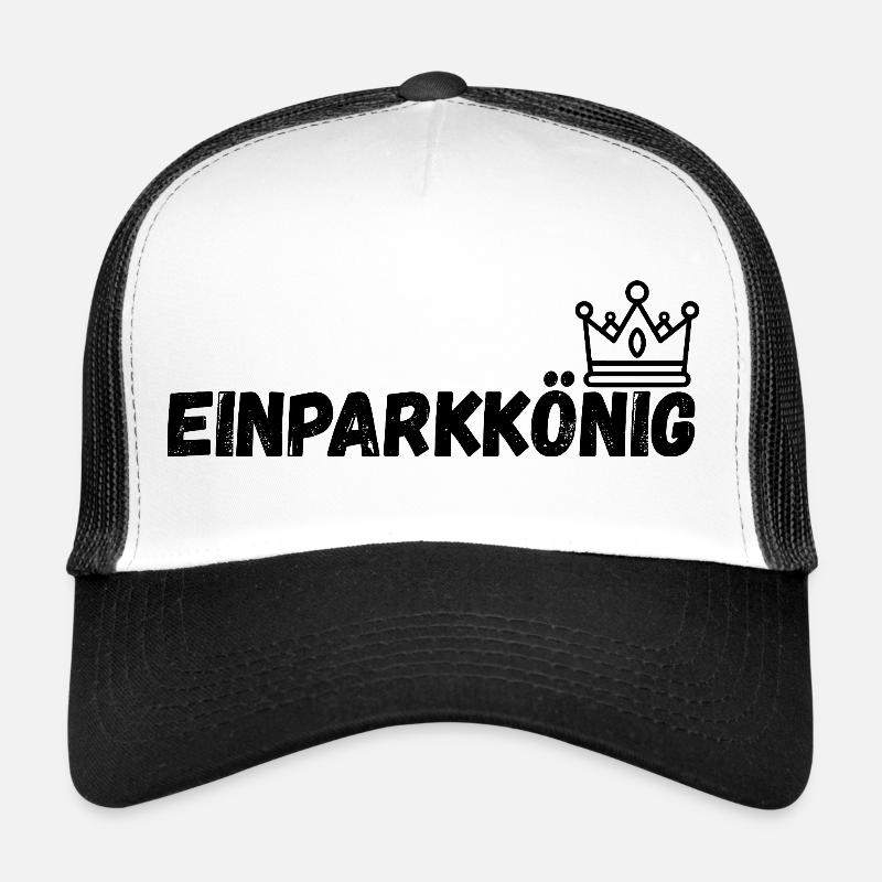Einparkkönig - Trucker Cap - Weiß/Schwarz