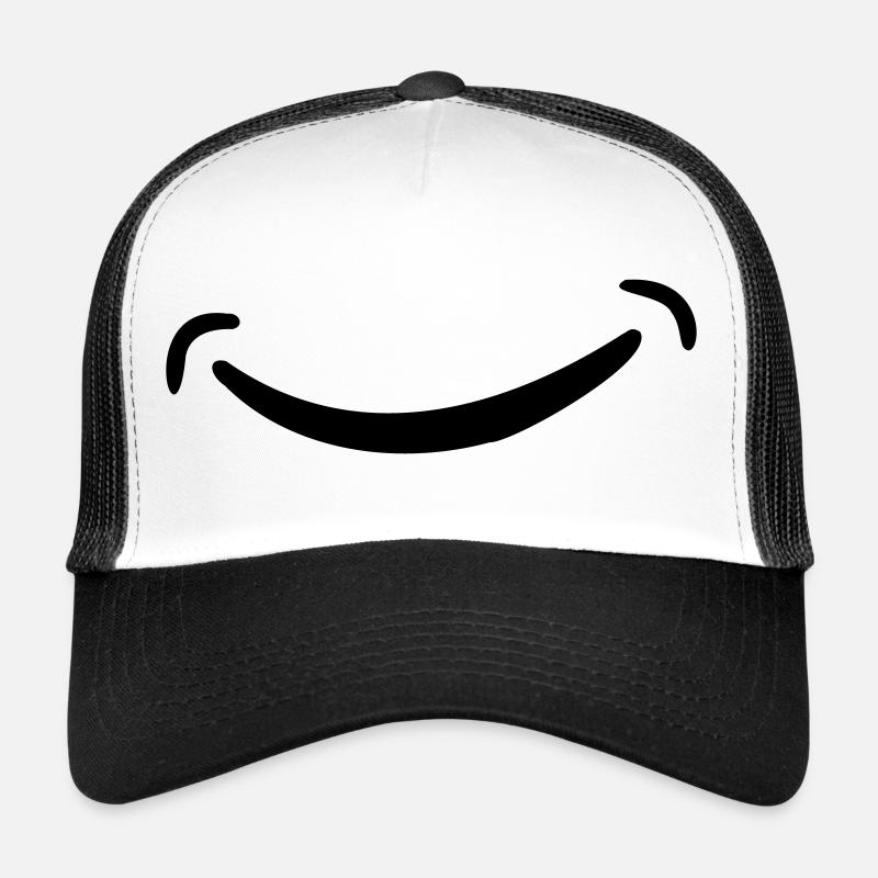 lächeln - Trucker Cap - Weiß/Schwarz