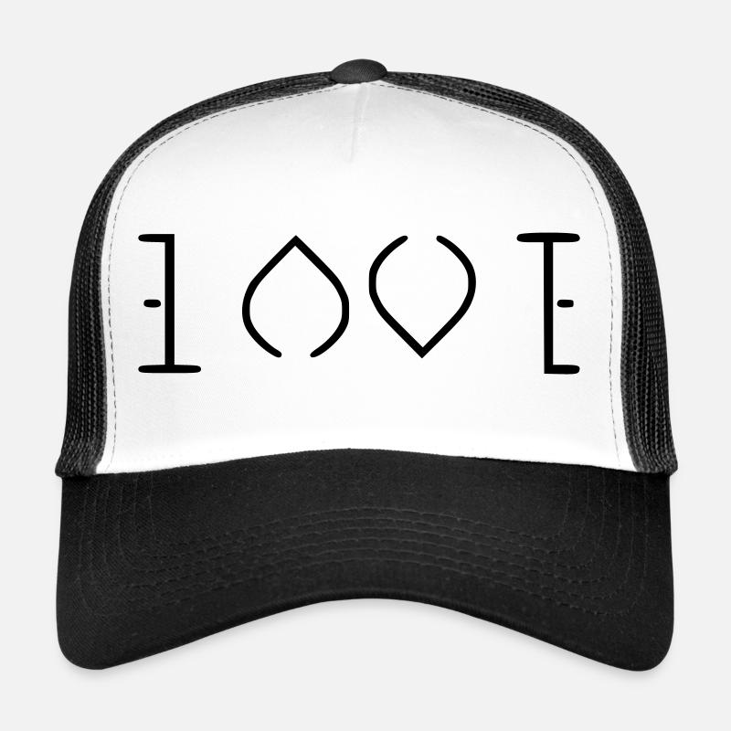 Liebe - Trucker Cap - Weiß/Schwarz