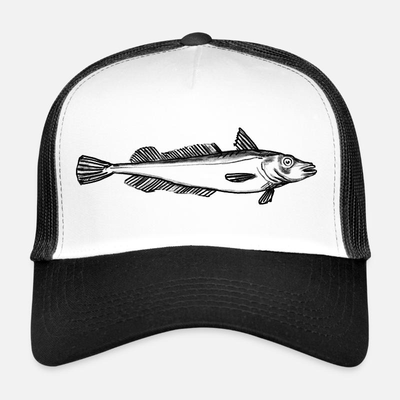 Fisch: Seehecht, Anglermotiv Trucker Cap