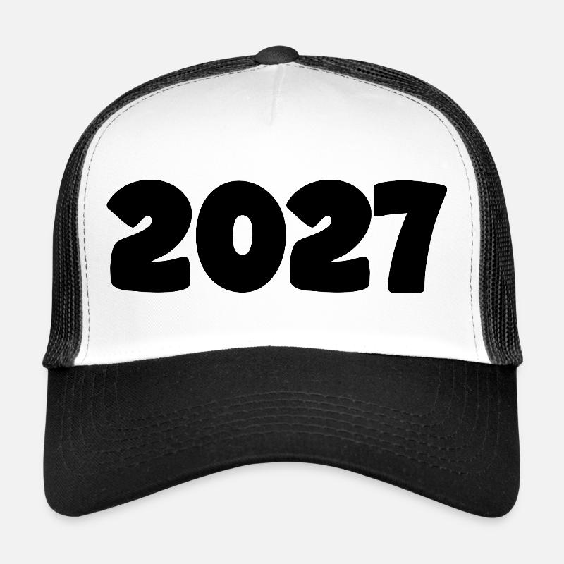 2027 black - Trucker Cap - white/black
