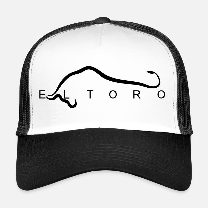 El_Toro - Casquette trucker  - blanc/noir