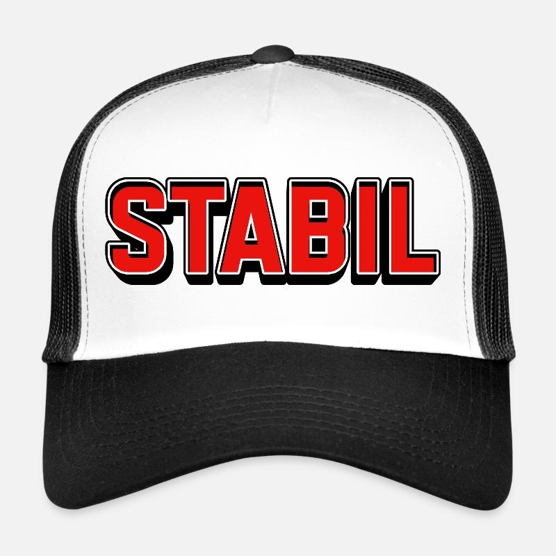 Lettrage en blocs rouge vif stable Casquette trucker 