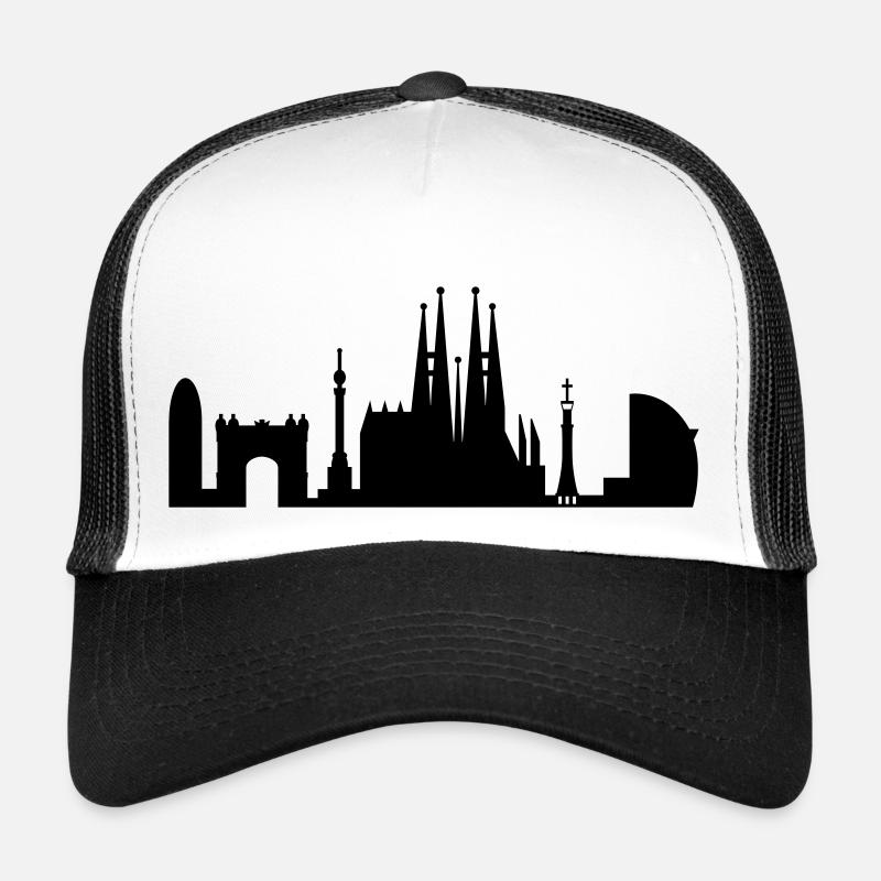 Skyline Barcelona Spain Trucker Cap