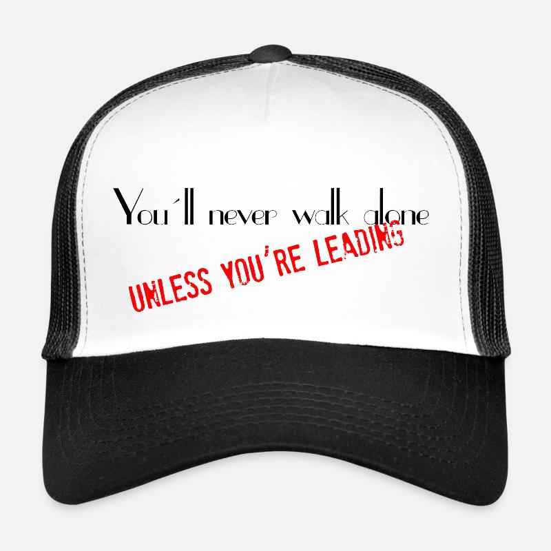 You never walk alone - Trucker Cap - Weiß/Schwarz